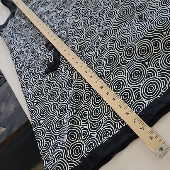 Kim Rogers sz 18 sleeveless geometric design black and white design dress - Picture 4 of 11